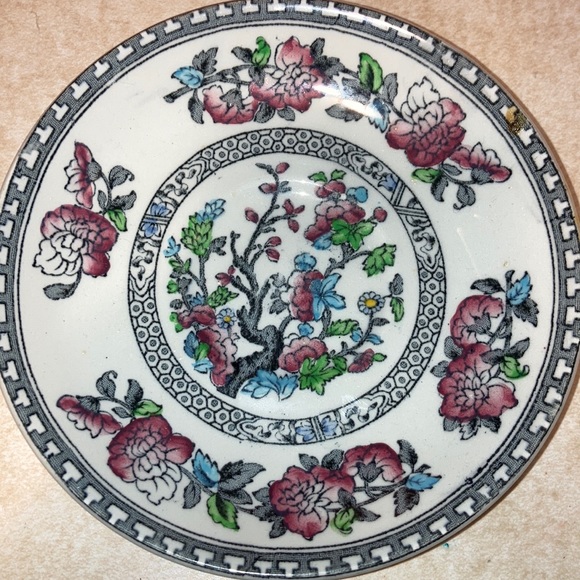 ANTIQUE  19th Century Indian Tree Ironstone saucer - Picture 1 of 5